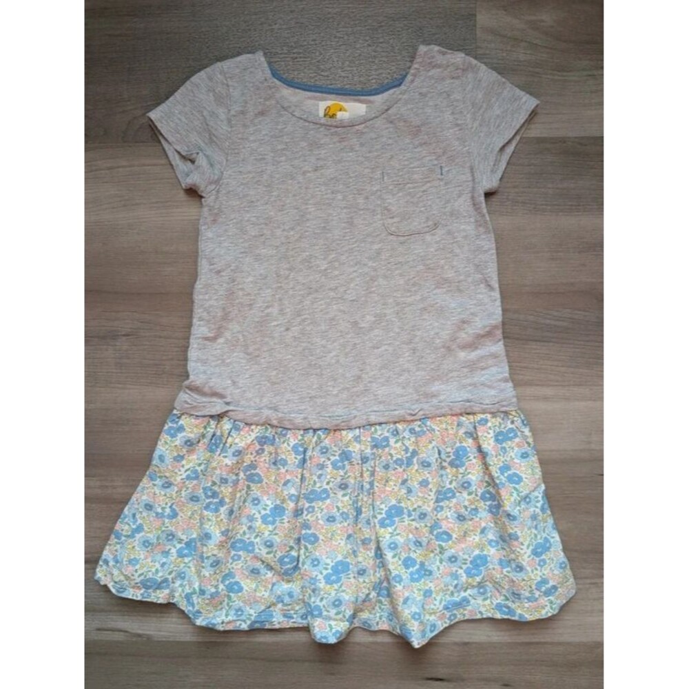 Mini Boden Floral Skirt Short Sleeve Dress, 5-6Y (U1)